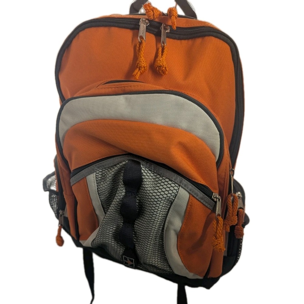 Orange Gray Outdoor Hiking Backpack Daypack Travel‎ School Bag Multi Compartment